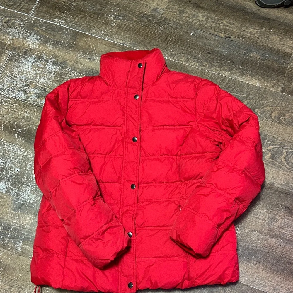 Lands' End Women’s Bold Red Snap/ Zip Winter Coat Size‎ XL
